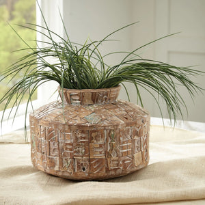 Meltland - Vase - Square - Natural / Black - Best Buy Furniture