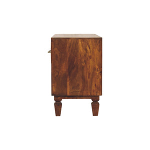 Solid Wood Cadiz Carved Shoe Bench