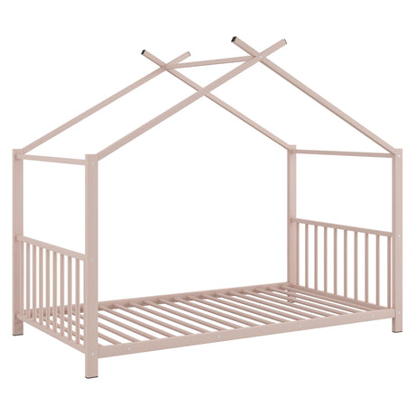 Metal House Platform Bed With Modern Design And Durable Frame