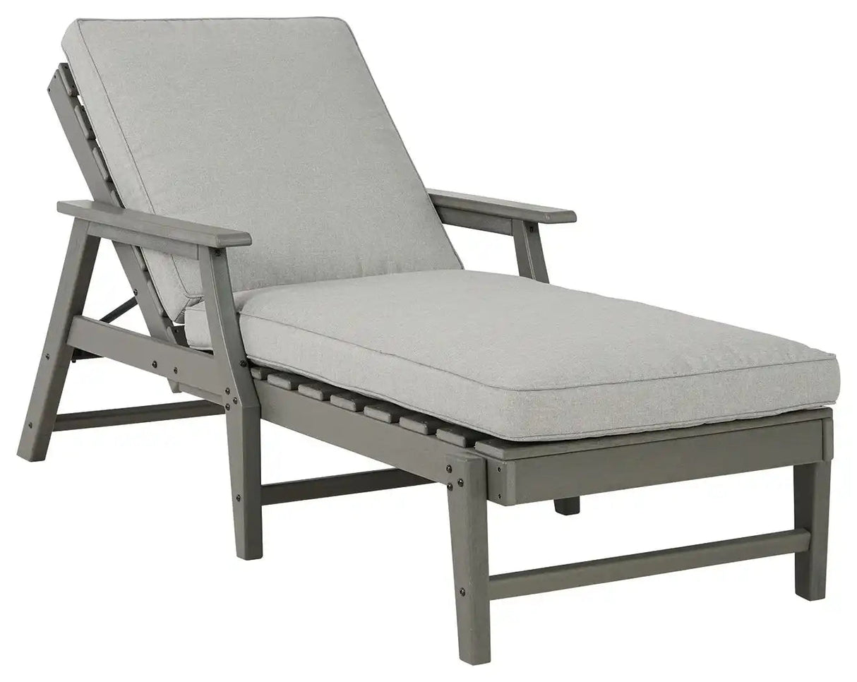 Visola - Chaise Lounge with Cushion - Gray - Best Buy Furniture