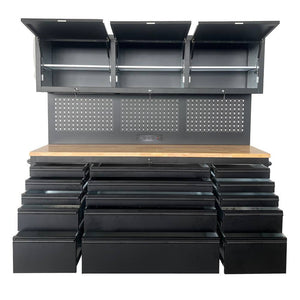 72" Heavy Duty Rolling Tool Storage Cabinet with Power Strip