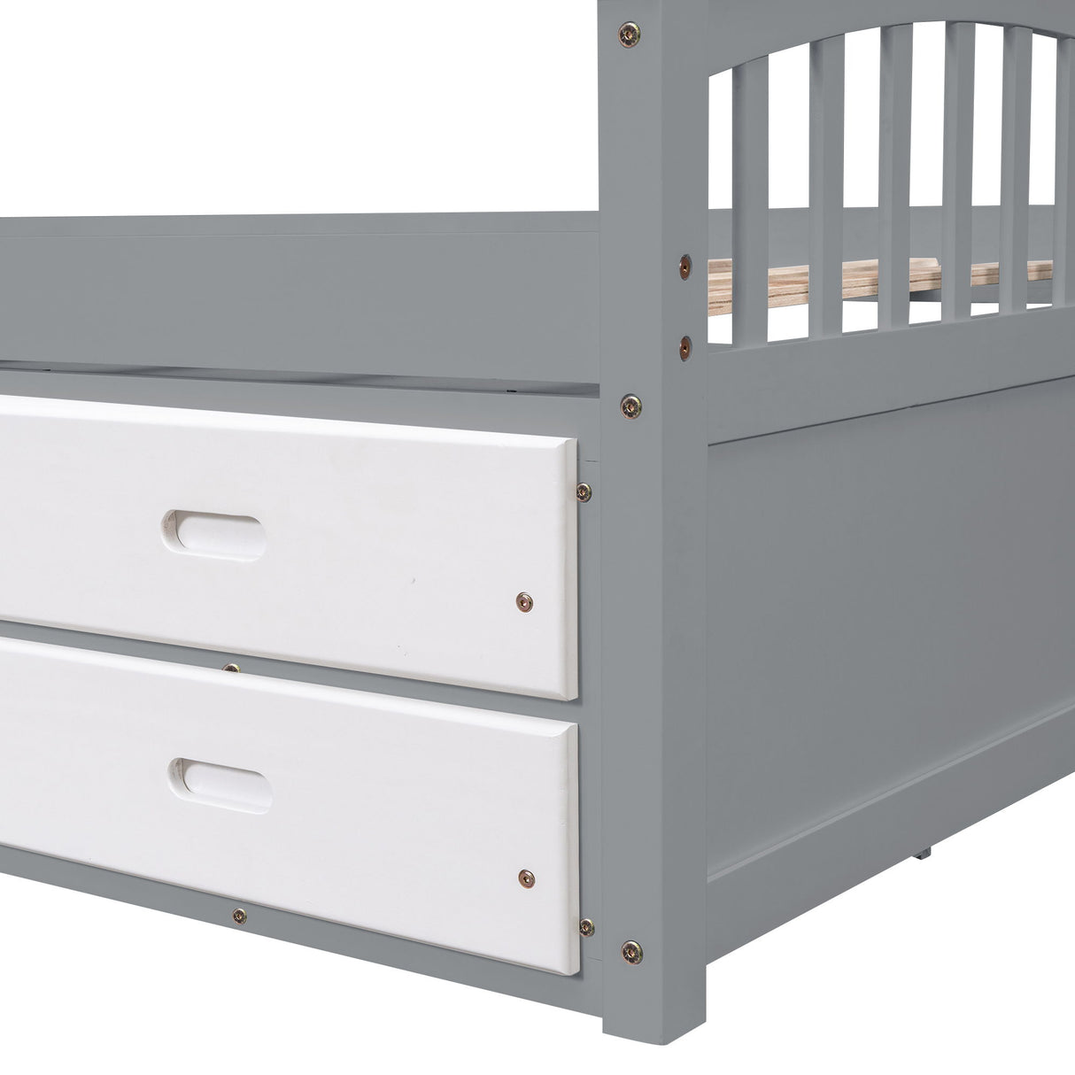 Platform Storage Bed Solid Wood Bed With 6 Drawers