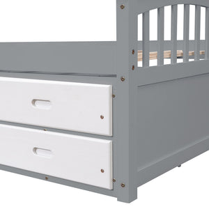 Platform Storage Bed Solid Wood Bed With 6 Drawers
