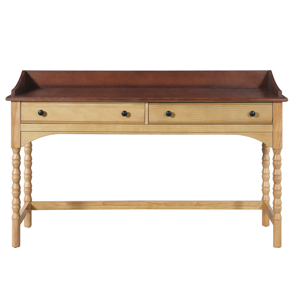 54'' Wooden Writing Desk with 2 Storage Drawers