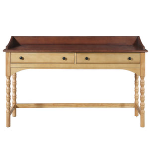 54'' Wooden Writing Desk with 2 Storage Drawers