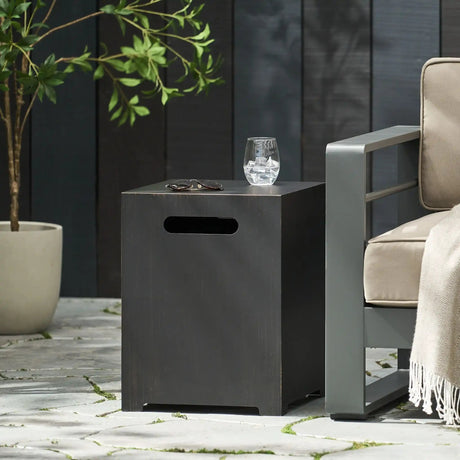 Modern Tank Holder Side Table With Powder Coated Frame - Best Buy Furniture