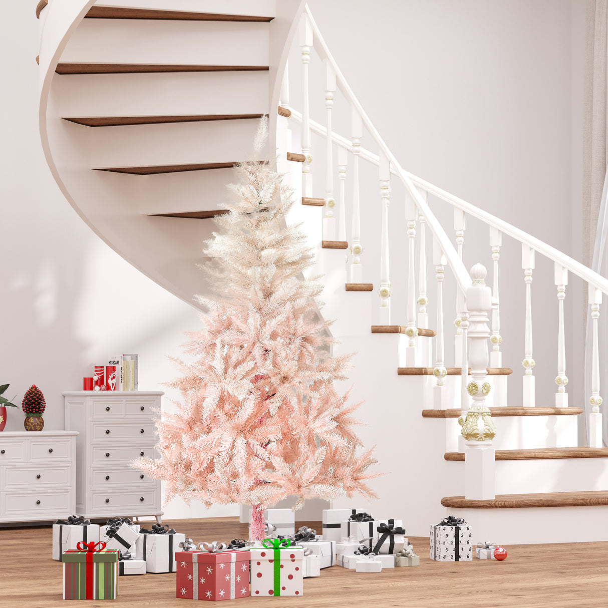 HOMCOM 7ft Unlit Spruce Artificial Christmas Tree