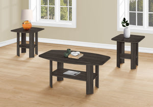 Table Set: Coffee, End, Side, Accent, Living Room, Transitional (Set of 3) - Oak - Best Buy Furniture