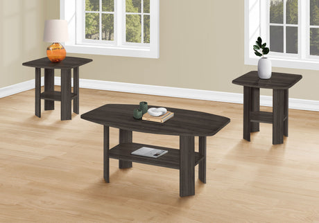 Table Set: Coffee, End, Side, Accent, Living Room, Transitional (Set of 3) - Oak - Best Buy Furniture