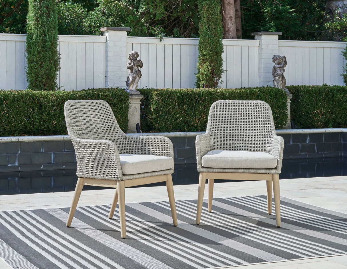 Seton Creek - Arm Chair With Cushion (Set of 2) - Gray - Best Buy Furniture