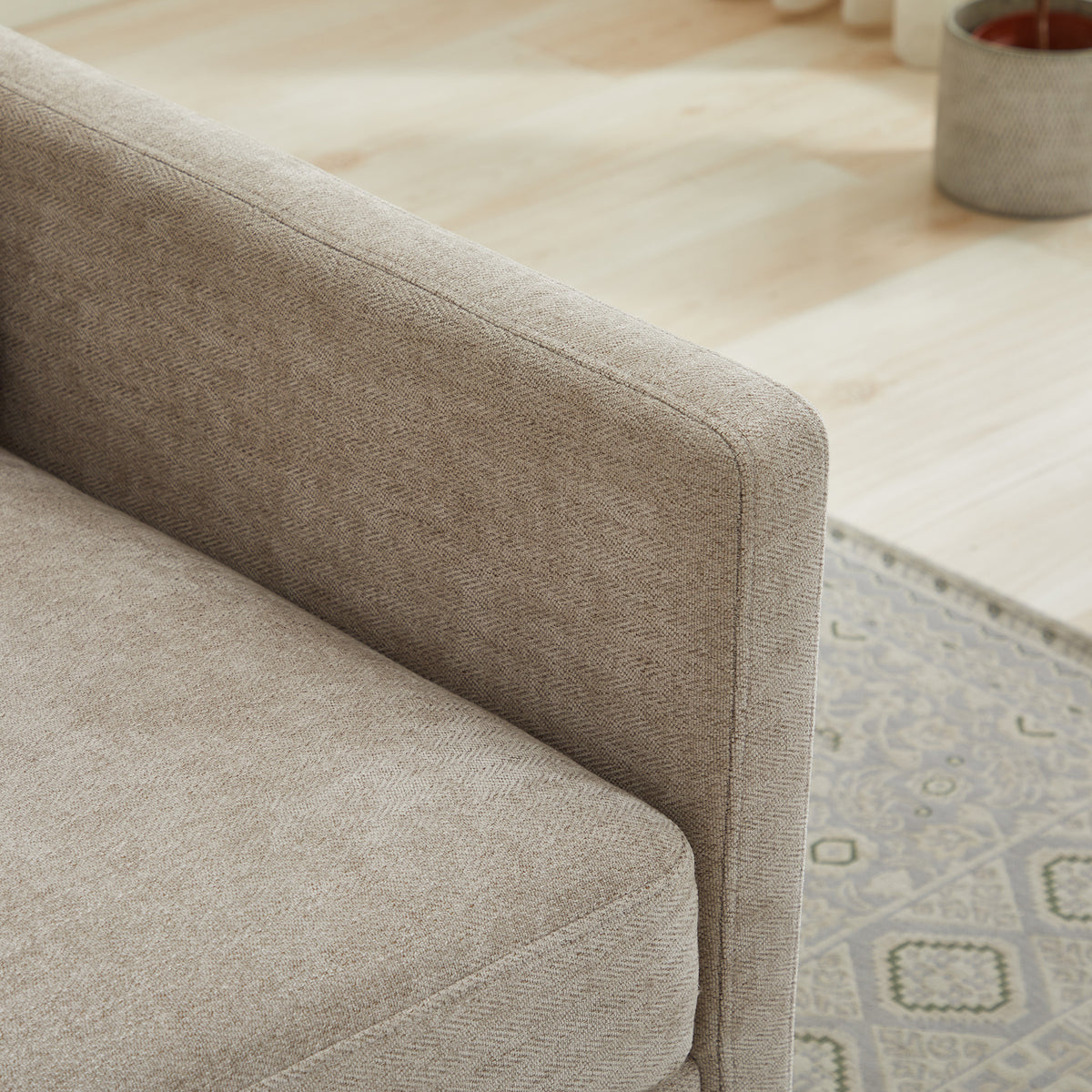 30.5"W Square Upholstered Swivel Accent Chair - Taupe