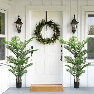 Simulate Plastic Flower Boxes With Leaves For Outdoor Home Decor (Set of 2) -