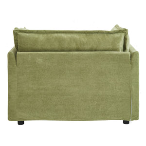 Modern Armchair Sofa With Movable Ottoman