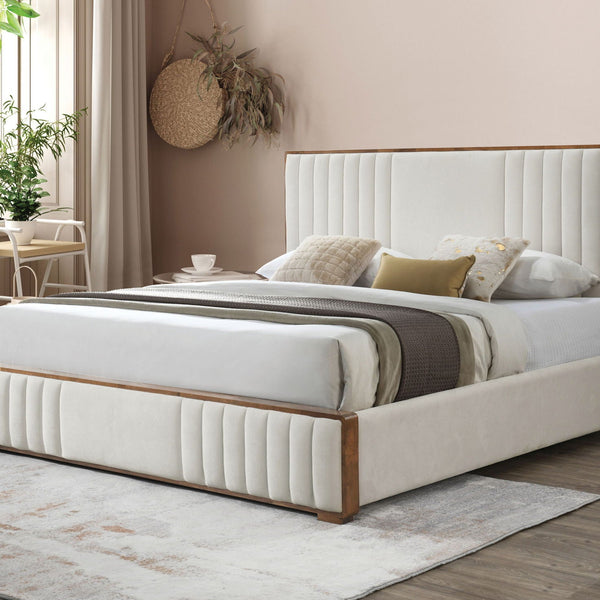 Kaleea - Queen Bed - Beige - Best Buy Furniture