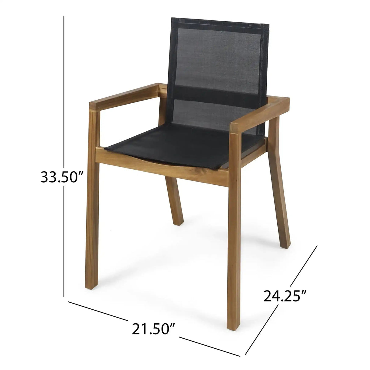 Belfast - Dining Chair With Acacia Wood Frame And Mesh Seating (Set of 2) - Best Buy Furniture