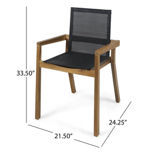 Belfast - Dining Chair With Acacia Wood Frame And Mesh Seating (Set of 2) - Best Buy Furniture