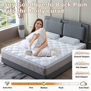 12 Inch Hybrid Mattress in a Box - Medium Firm