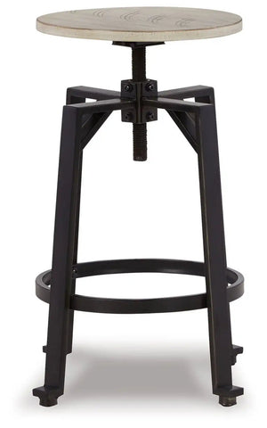 Karisslyn - Swivel Stool (Set of 2) - Whitewash / Black - Best Buy Furniture