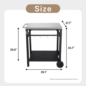 2-Tier Outdoor Grill Cart