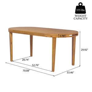 7-Piece Outdoor Acacia Wood Dining Set