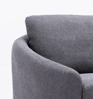Yuina - Linen Loveseat - Gray - Best Buy Furniture