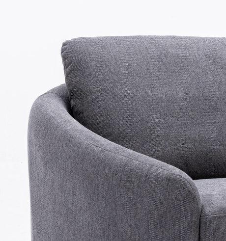 Yuina - Linen Loveseat - Gray - Best Buy Furniture