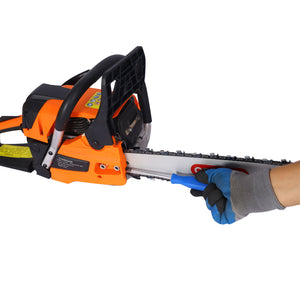 58Cc Gasoline Chainsaw 20" Bar For Wood Cutting With Oregon Chain And Bar - Orange