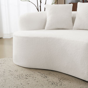 Curved 4 Seater Full Compression Sponge Sofa