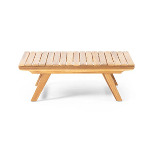 Outdoor Acacia Wood Coffee Table With Open Slat Design - Best Buy Furniture