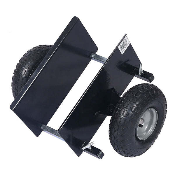Heavy Duty 600Lb Panel Dolly With 10In. Pneumatic Wheels Alloy Steel - Black