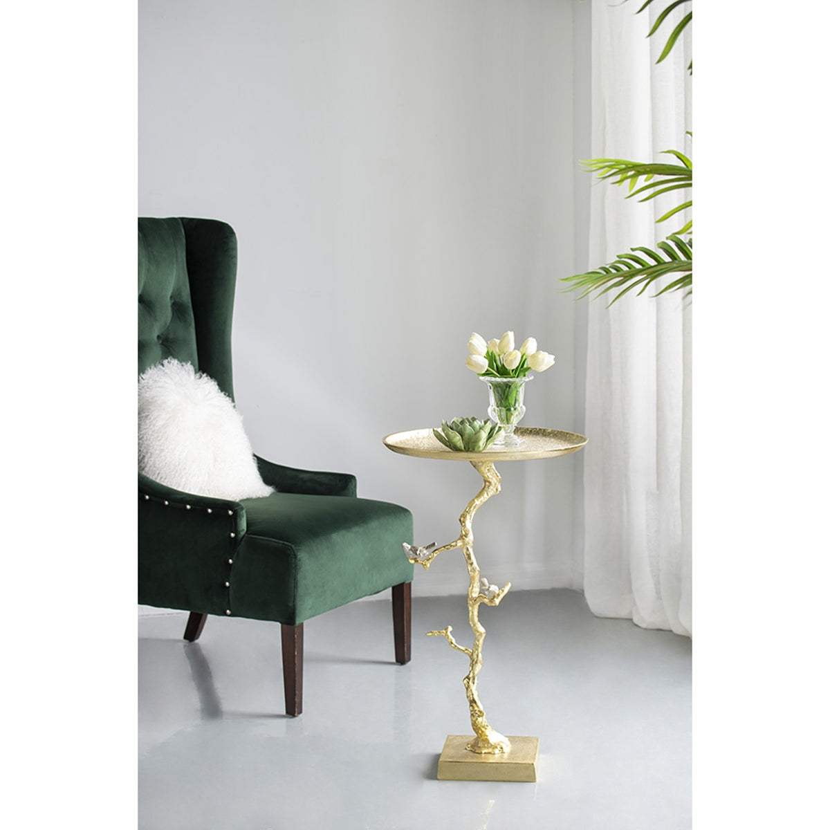 Contemporary Shiny Side Table