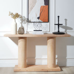Double Cylinder Base Console Table For Living Room - Multi