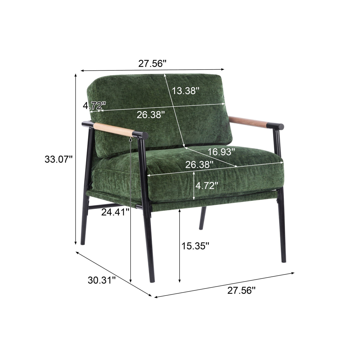 Modern Accent Chair With Plush Cushions, Cozy Seating - Best Buy Furniture