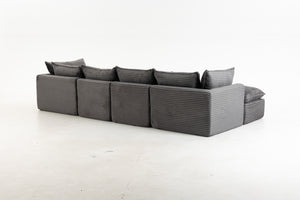 129.8" Width Cloud Couch Oversized Modular Sectional Sofa