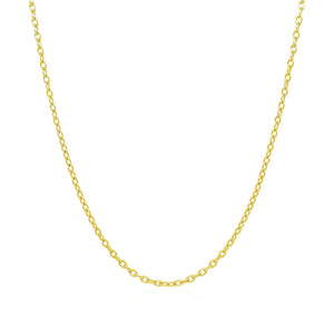 14k Yellow Gold Round Cable Link Chain 1.5mm