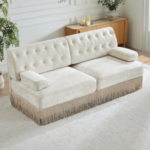 Soft Velvet Chesterfield Style Sofa