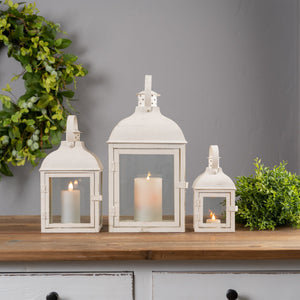 Modern-ivory-metal-lantern-(set-of-3)-Outdoor-Lighting