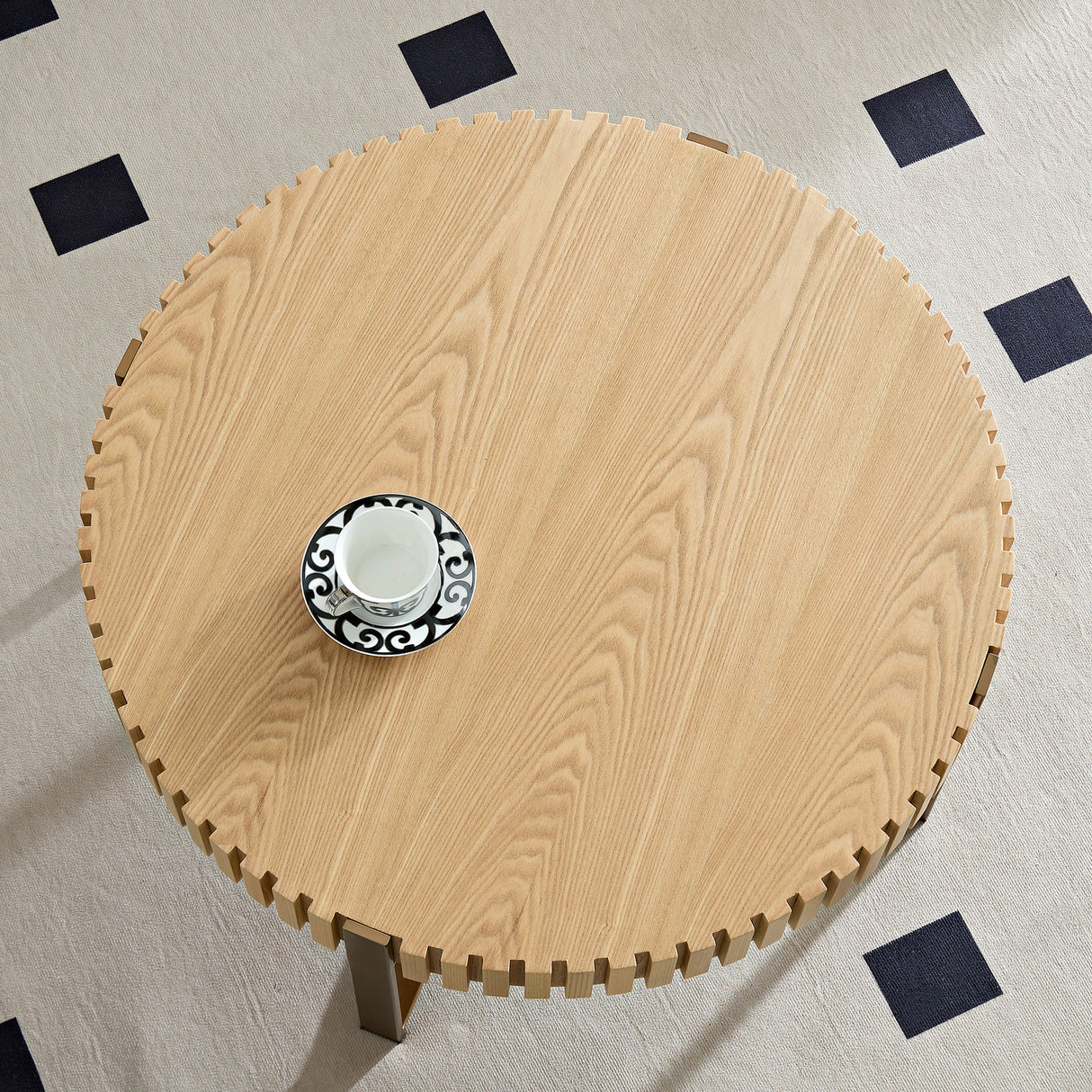 Modern Handcraft Drum Coffee Table