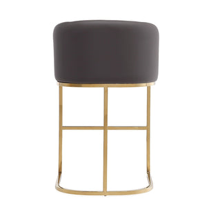 Mid-Century Modern Stool With Steel Base
