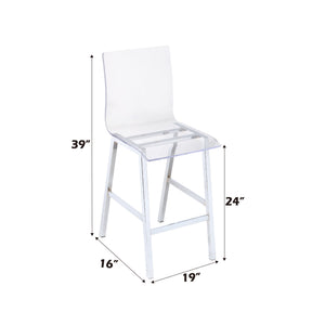 Nadie Clear Acrylic Armless Dining Chair