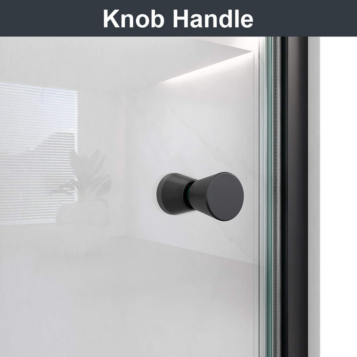 32"W x 72"H Frameless Circular Pivot Shower Door in Matte Black