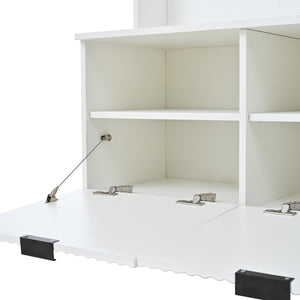 49.6" 5-in-1 Hall Tree with Bench, Shoe Storage & Cabinets