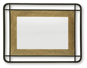 Beelman - Accent Mirror - Black / Brown - Best Buy Furniture