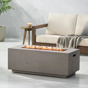 Contemporary Outdoor 40,000 Btu Propane Fire Pit - Best Buy Furniture