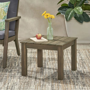 Halcyon - Outdoor Side Table With Slat Design - Best Buy Furniture