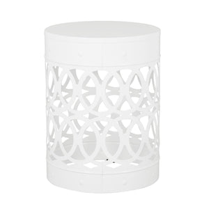 Outdoor Metal Large End Table, Modern Design