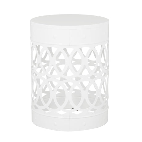 Outdoor Metal Large End Table, Modern Design