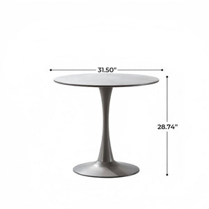Mid-Century Tulip Table With Round Top, Pedestal Base
