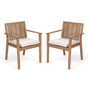 Patio Dining Chair, Comfortable Waterproof Seating (Set of 2)