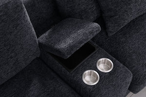 Celine - Fabric Corner Sectional Sofa With Right-Facing Chaise, Cupholders, And Charging Ports